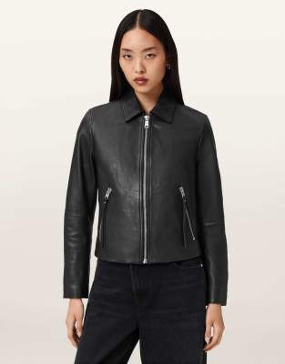 AllSaints - Danbury - Bikerjacke in Schwarz