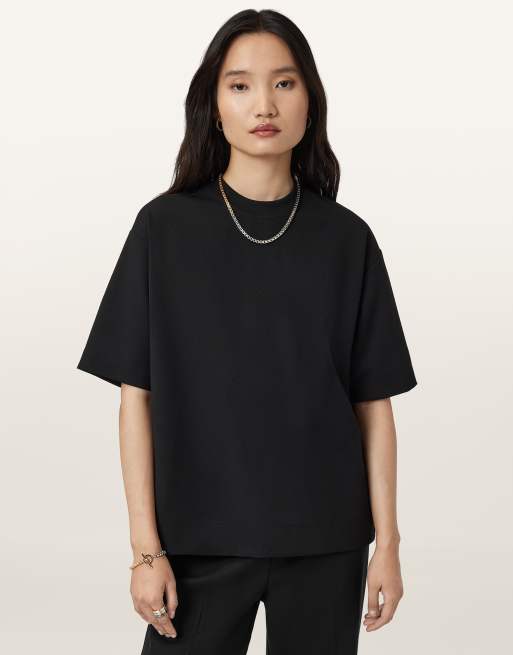AllSaints – Dani – T-Shirt in Schwarz