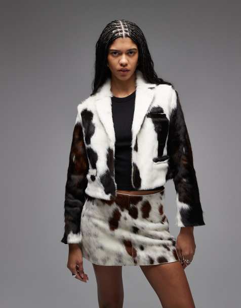 AllSaints Dapple cow hide co-ord in cow print - view 1