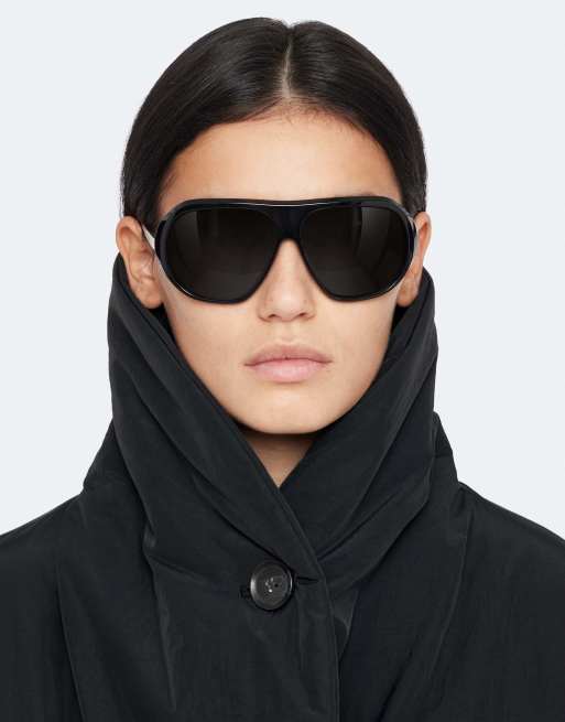 AllSaints Darcie Puffer in gewaschenem Schwarz, 3 von 6