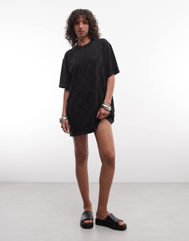 AllSaints Women's Darcey Relaxed Fit Mini T-Shirt Dress, Black, Size S