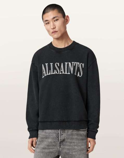 AllSaints - Dash - T-shirt met ronde hals in zwart met wassing - view 1