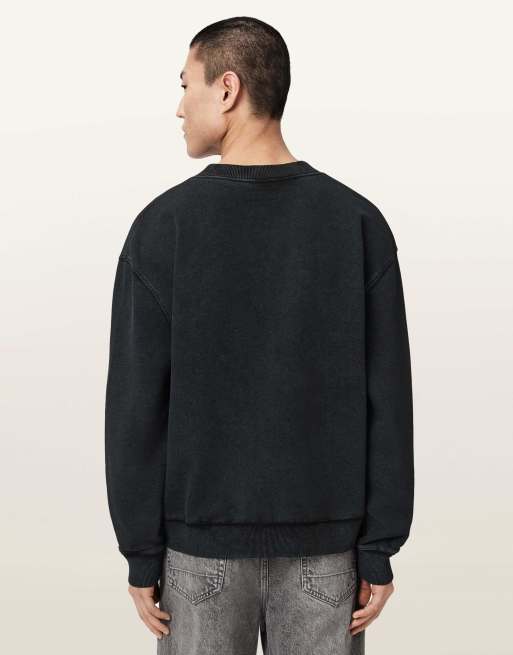 AllSaints - Dash - T-shirt met ronde hals in zwart met wassing, 6 van 7