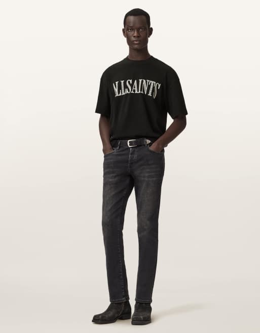 AllSaints - Dash - T-shirt ras de cou à manches courtes - Noir délavé, 6 de 7