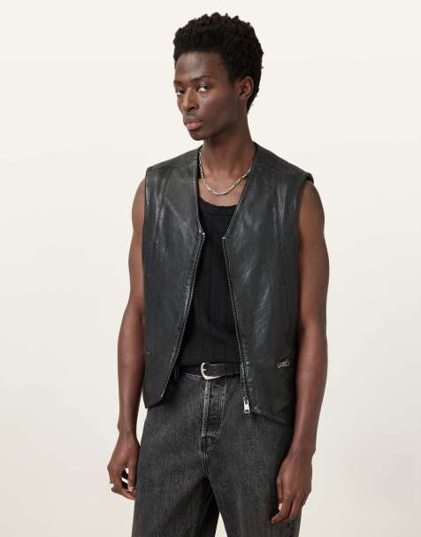 AllSaints – Davies – Weste in Schwarz - view 1
