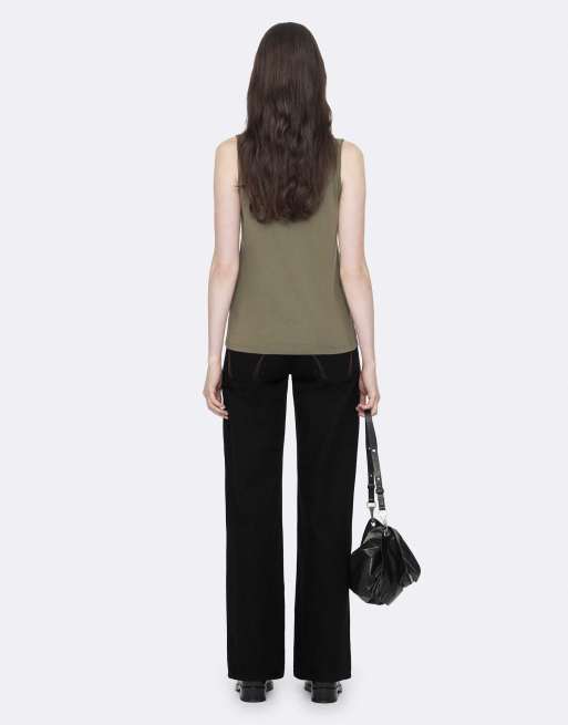 AllSaints débardeur Jenny en kaki délavé, 4 de 7