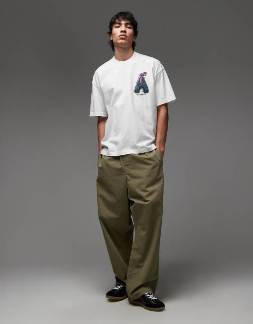 AllSaints Defiance graphic T-shirt in white