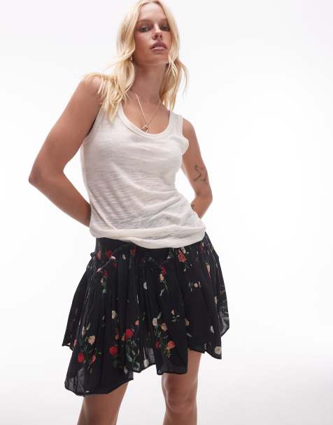 Allsaints delilah skirt in briar black