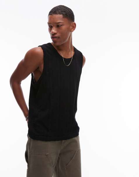 AllSaints Denver singlet in jet black - view 1