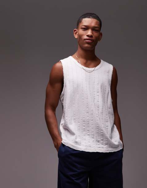 Allsaints denver vest in chalk white - view 1