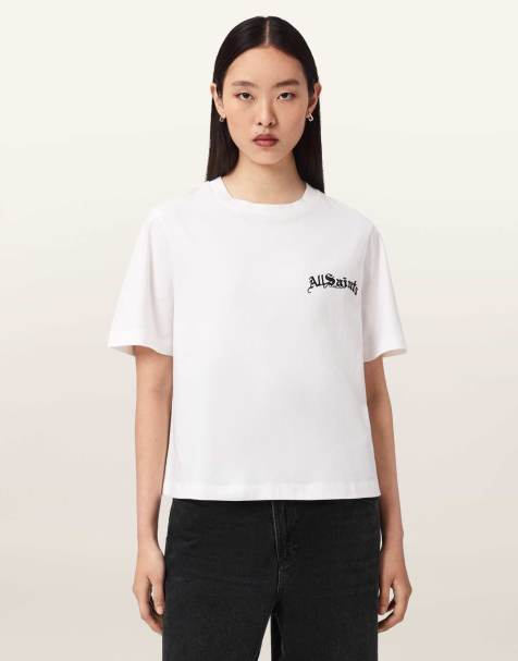 AllSaints - Descent Lisa - T-shirt - Blanc craie - view 1