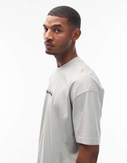 Allsaints deterent graphic t-shirt in light green, 4 of 5