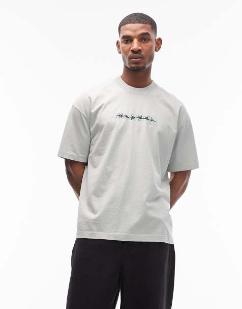 AllSaints – Deterent – T-Shirt in Hellgrün mit Print - view 1