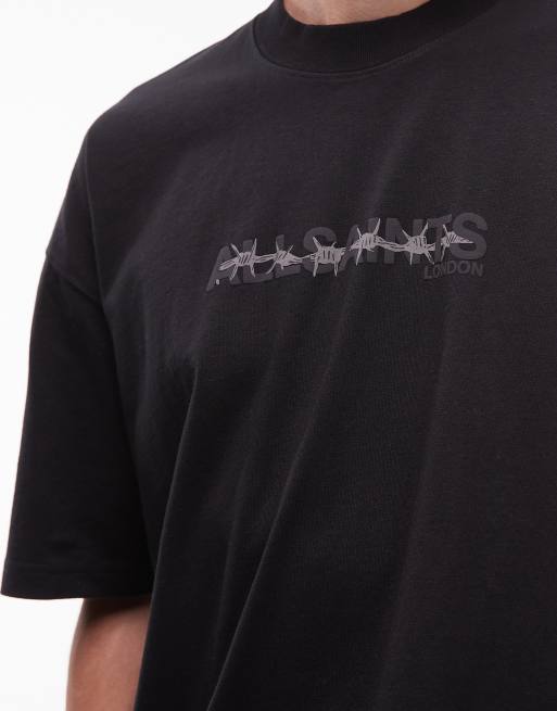 AllSaints Deterent t-shirt in washed black, 5 of 5