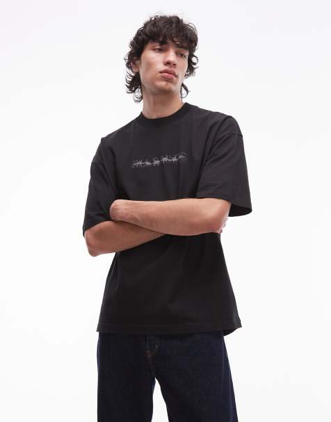 Allsaints Deterrent t-shirt in washed black - view 1