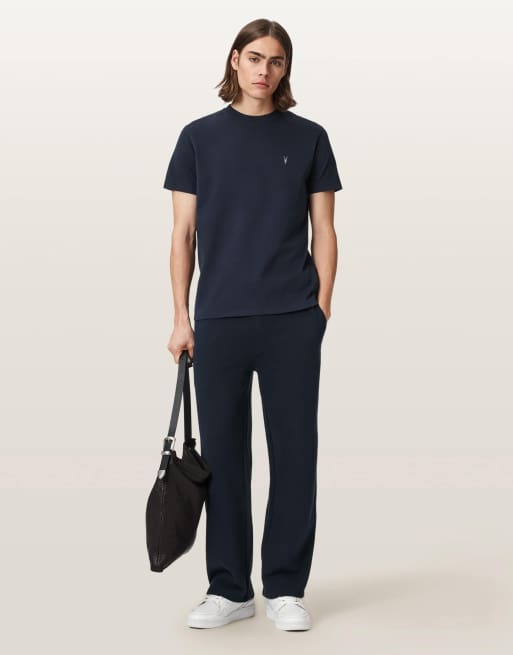 AllSaints - Dexter - Camiseta azul marino de manga corta con cuello redondo, 7 de 7