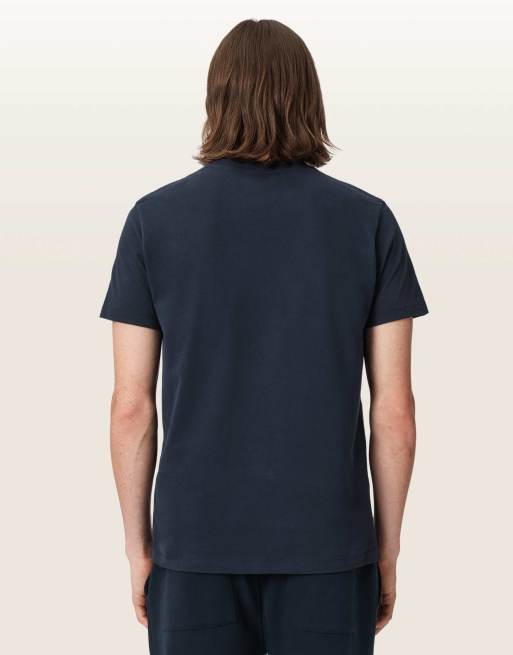 AllSaints – Dexter – Kurzärmliges T-Shirt in Marineblau mit Rundhalsausschnitt, 3 von 7