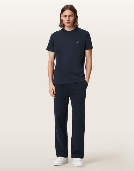 AllSaints – Dexter – Kurzärmliges T-Shirt in Marineblau mit Rundhalsausschnitt, 5 von 7
