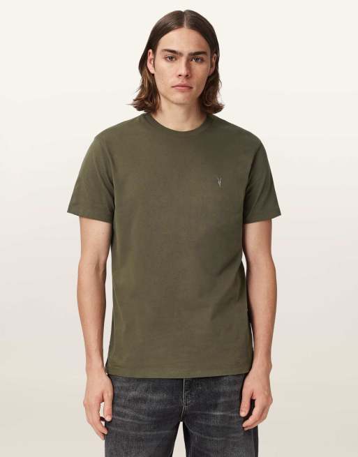 AllSaints – Dexter – Kurzärmliges T-Shirt in wildem Grün mit Rundhalsausschnitt, 3 von 6