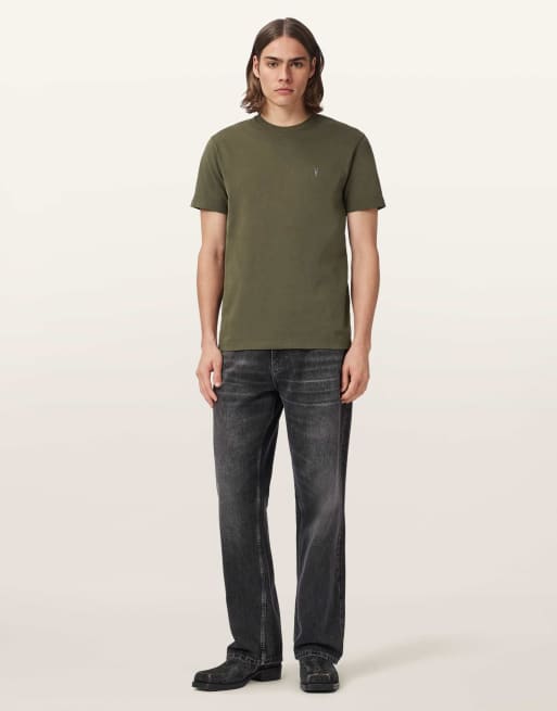 AllSaints – Dexter – Kurzärmliges T-Shirt in wildem Grün mit Rundhalsausschnitt, 4 von 6