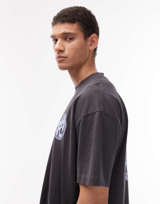 AllSaints – Distortion – Bleksvart och blågrön t-shirt, 4 av 5