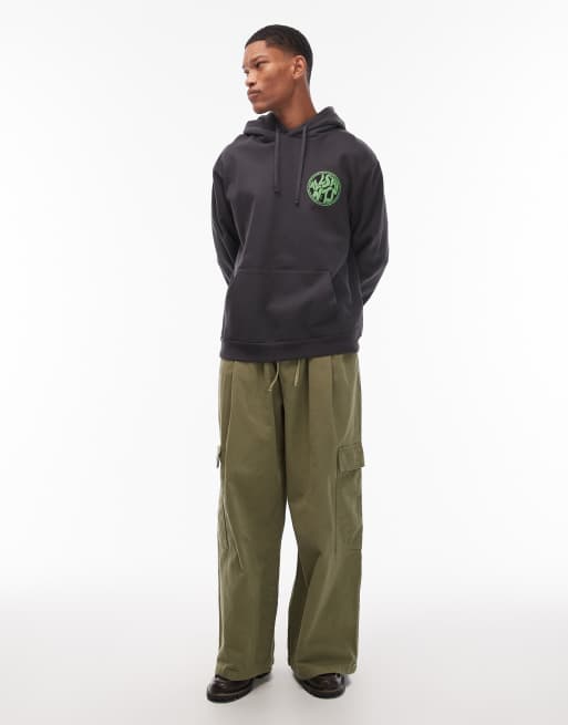 AllSaints - Distortion - Sweat à capuche - Noir et vert, 2 de 5