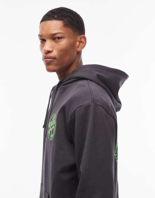 AllSaints - Distortion - Sweat à capuche - Noir et vert, 4 de 5