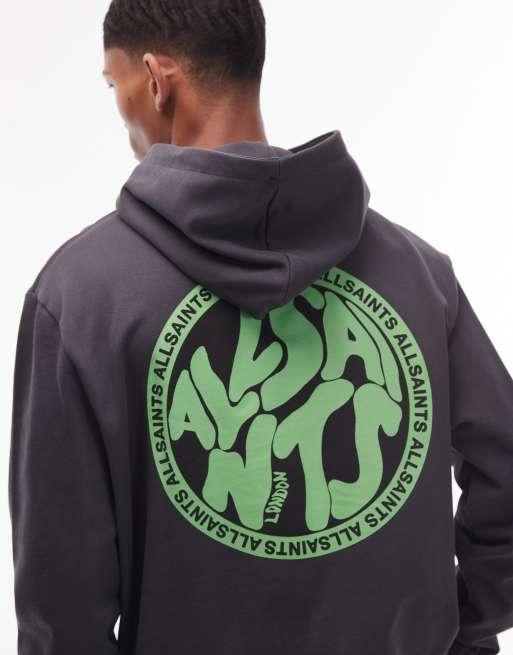 AllSaints - Distortion - Sweat à capuche - Noir et vert, 5 de 5