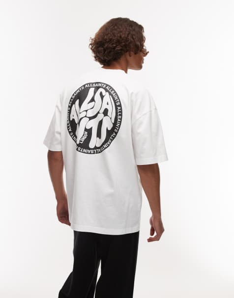 Allsaints – Distortion – T-Shirt in Aschweiß - view 1