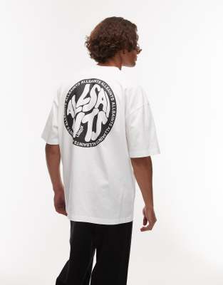 distortion t-shirt in ashen white