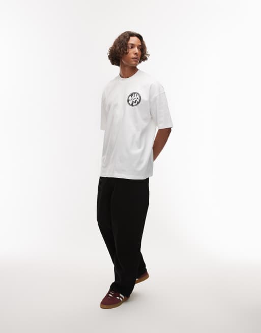 Allsaints distortion t-shirt in ashen white | ASOS