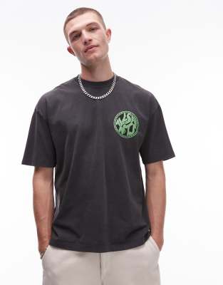 Allsaints Distortion Crew Neck Tee In Black