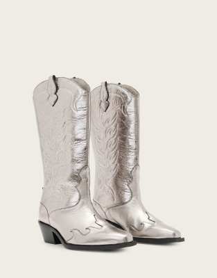 AllSaints - Dolly - Stiefel in Graphitgrau