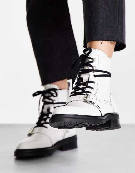 Allsaints white boots sale