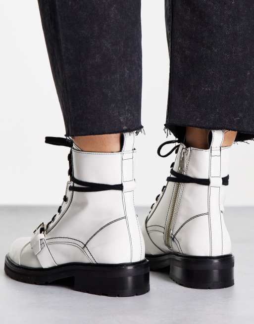 AllSaints donita boots in white