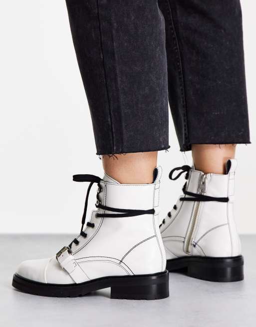 Allsaints white boots sale