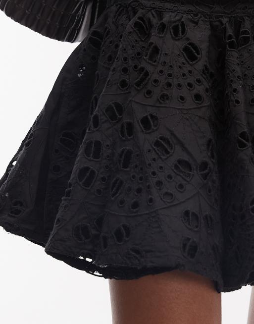 AllSaints Dotty lace mini skirt in black - BLACK, 5 of 5