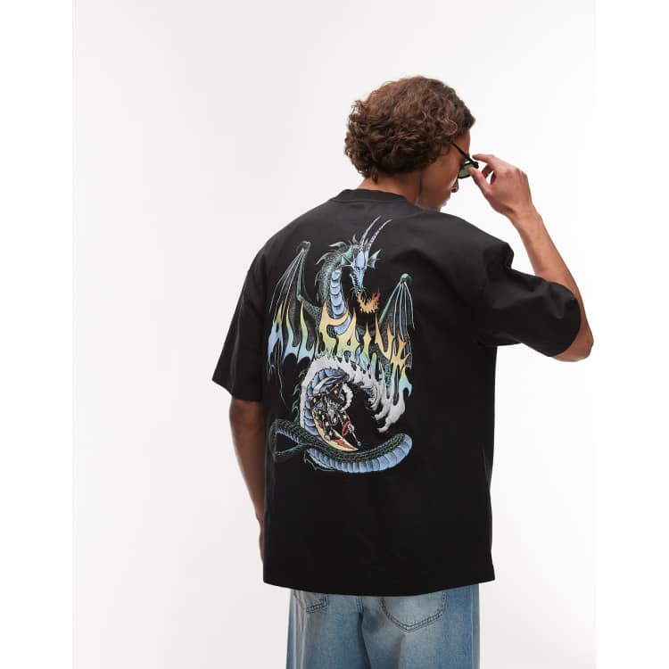 ENFOLD DECORATIVE WAVE T－SHIRT BLACK ENFOLD DECORATIVE WAVE T－SHIRT BLACK