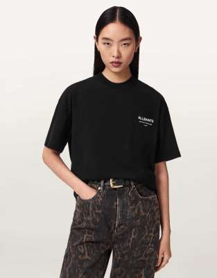 AllSaints - Dreamer Etta - T-Shirt in Schwarz