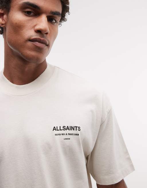 AllSaints – Dreamer – Naturvit t-shirt med korta ärmar och logga, 3 av 5