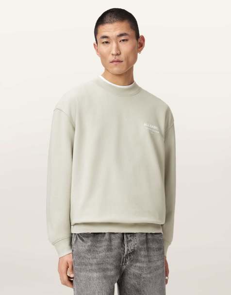 AllSaints – Dreamer – Sweatshirt in Pudergrün mit Rundhalsausschnitt - view 1