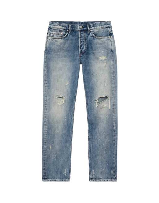 AllSaints - droit coupe slim - Indigo délavé, 2 de 6