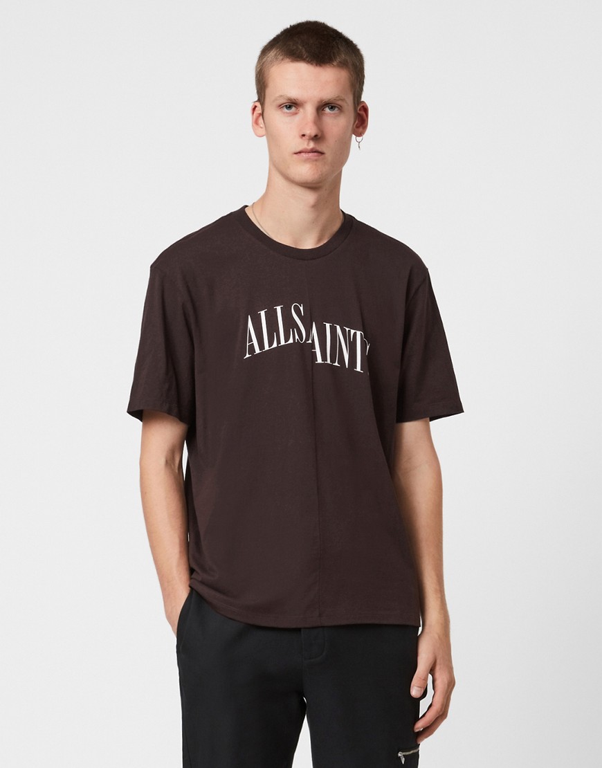 ALLSAINTS DROPOUT T-SHIRT IN OXBLOOD-RED,MG055R DROPOUT