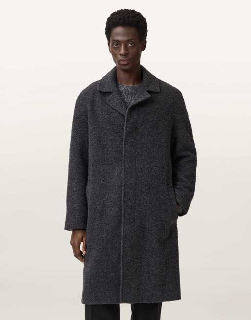 Allsaints Duke wool overcoat in grey - GREY, 4 of 4
