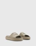 [AllSaints] AllSaints Dune rubber sliders in stone-White 46 STONE