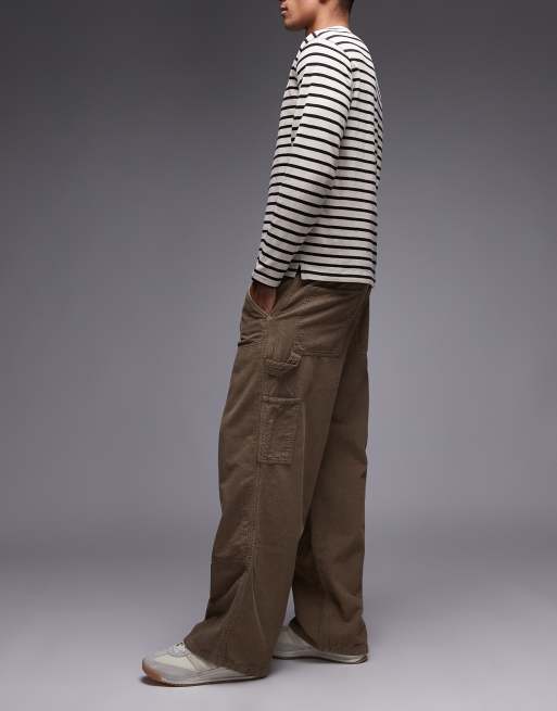 AllSaints - Dunstan - Pantalon style charpentier en velours côtelé - Fauve, 3 de 5