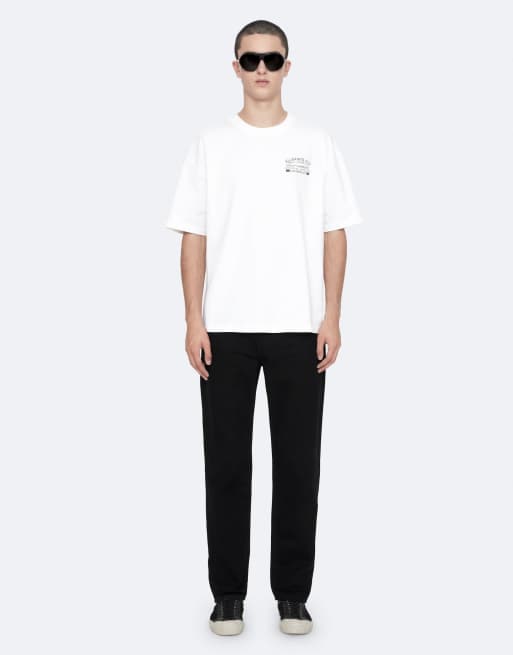 AllSaints Echo Kurzarmshirt mit Rundhalsausschnitt in Optikweiß, 2 von 6
