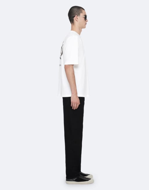 AllSaints Echo Kurzarmshirt mit Rundhalsausschnitt in Optikweiß, 3 von 6