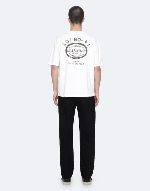 AllSaints Echo t-shirt col rond à manches courtes blanc optique, 4 de 7