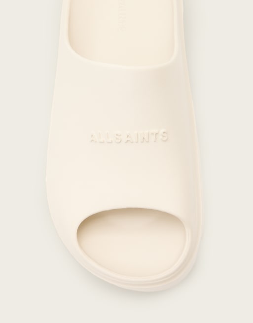 AllSaints Eclipse rubber platform sandals in white, 4 of 4